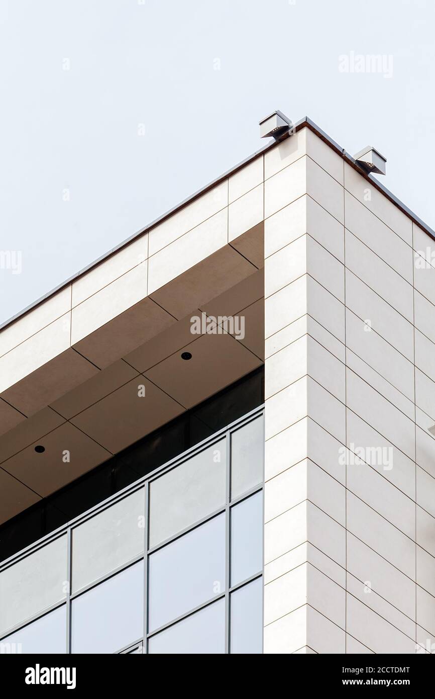 Modern building detail with blue glass facade Stock Photo - Alamy