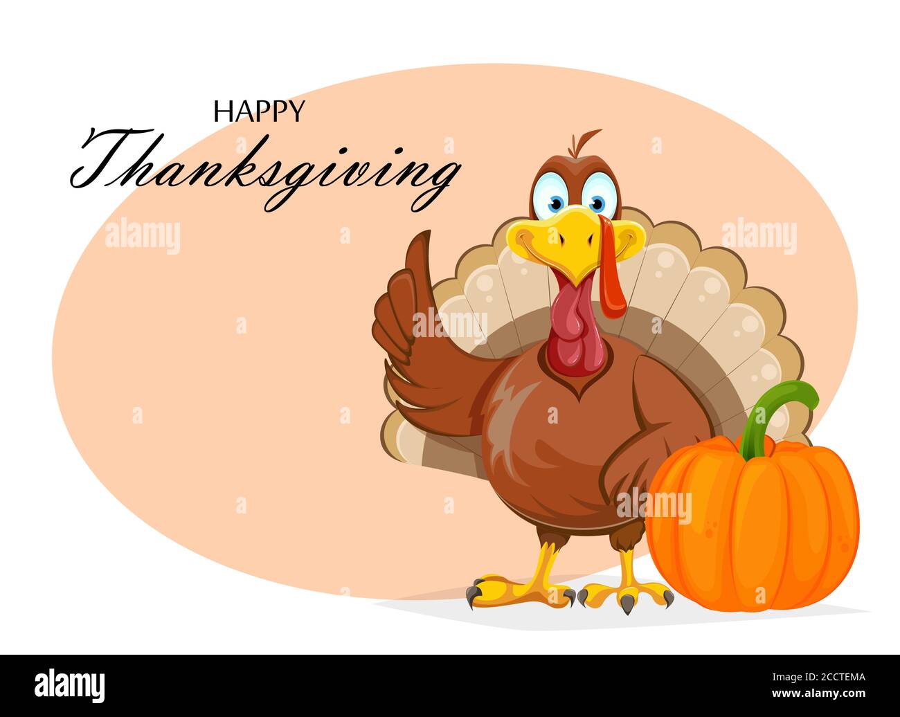 Happy Thanksgiving Day greeting card. Funny Thanksgiving Turkey bird ...