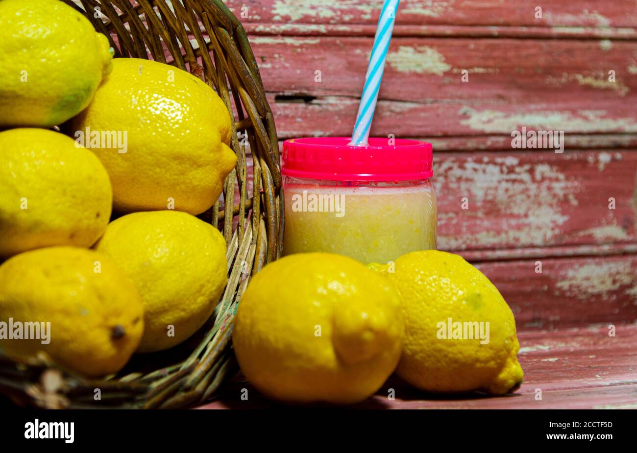 Fruits and lemon juice. Lemon from Central Asia. Source of vitamin C