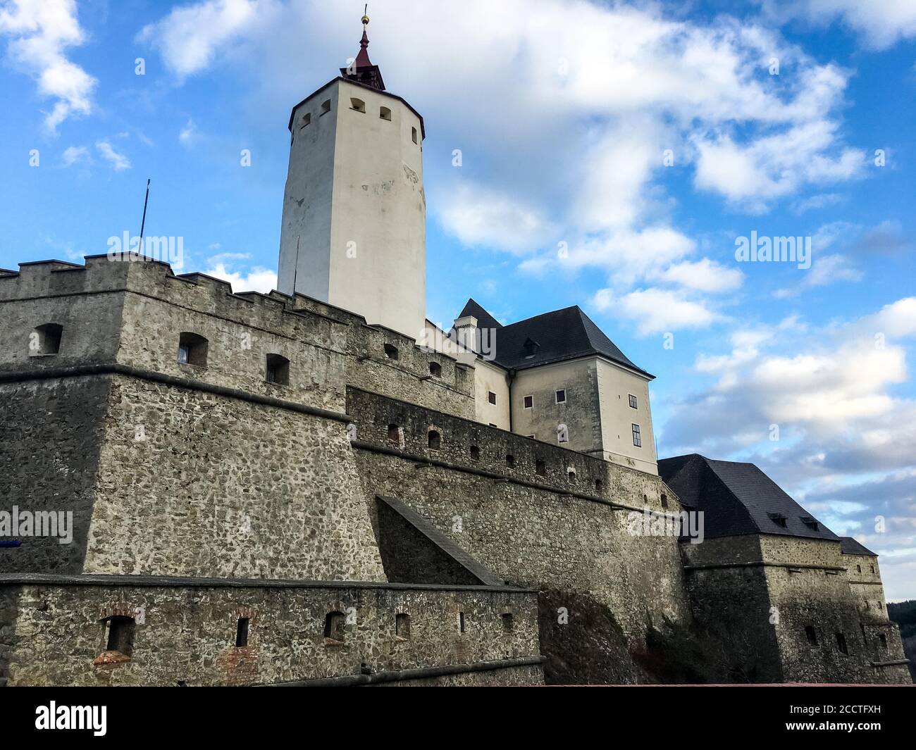 Castle of Forchtenstein in Burgenland, Austria. Stock Photo