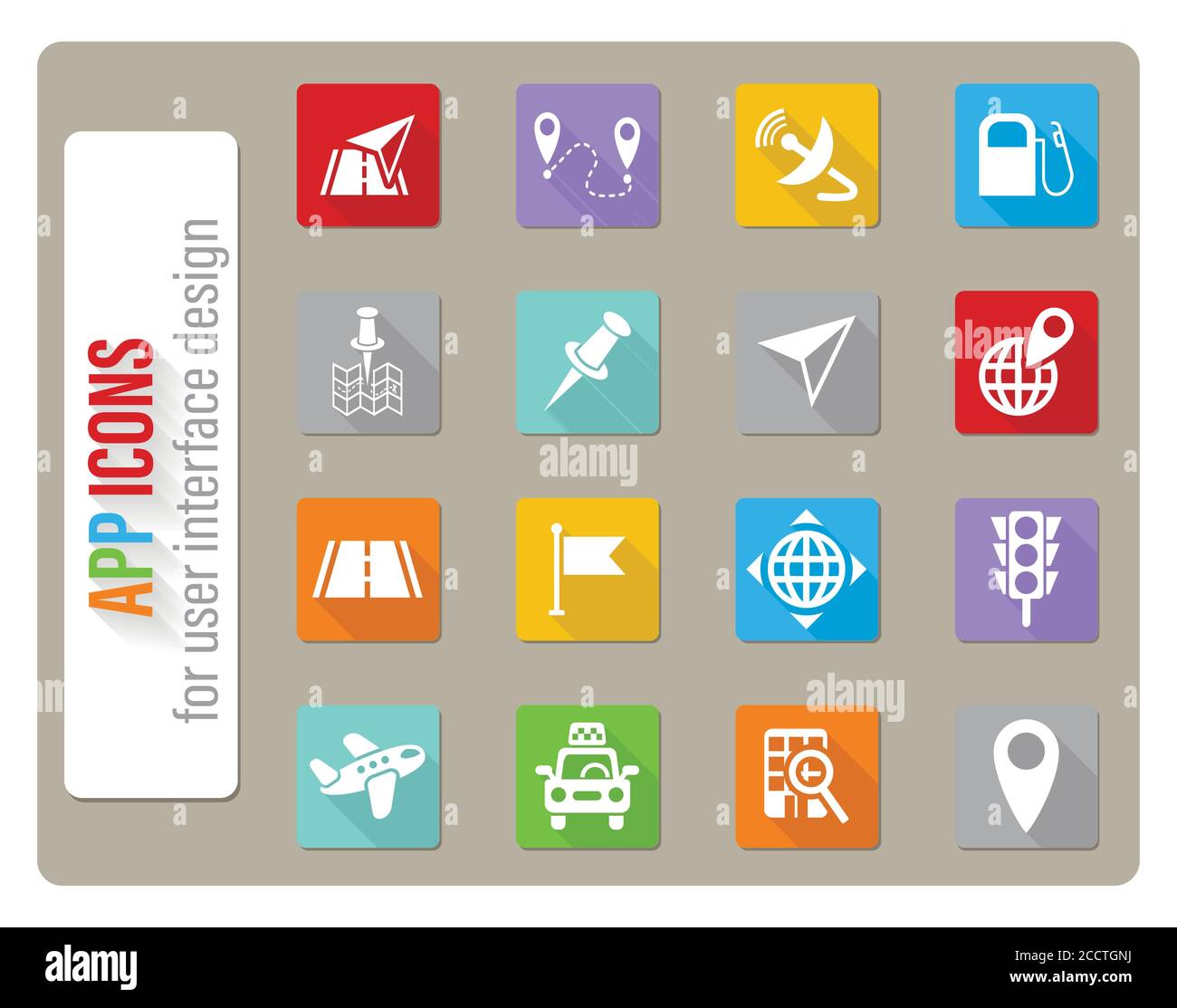 navigation ransport map icon set Stock Vector Image & Art - Alamy