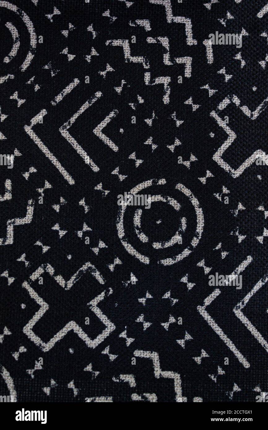 Geometric Pattern on Fabric Stock Photo