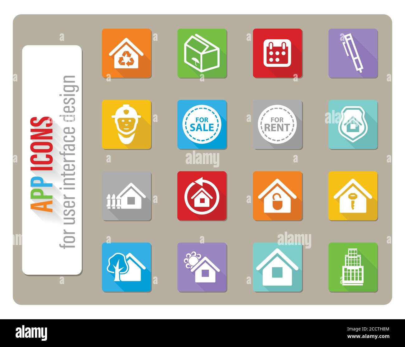 real estate icon set Stock Vector Image & Art - Alamy