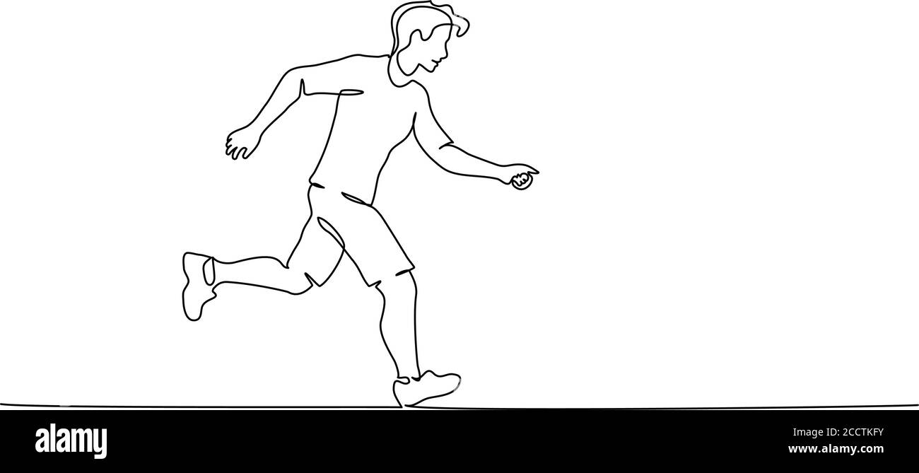Continuous Line Drawing Illustration Shows Athlete Stock Vector (Royalty  Free) 797282782 | Shutterstock | Continuous line drawing, Line art drawings,  Line drawing