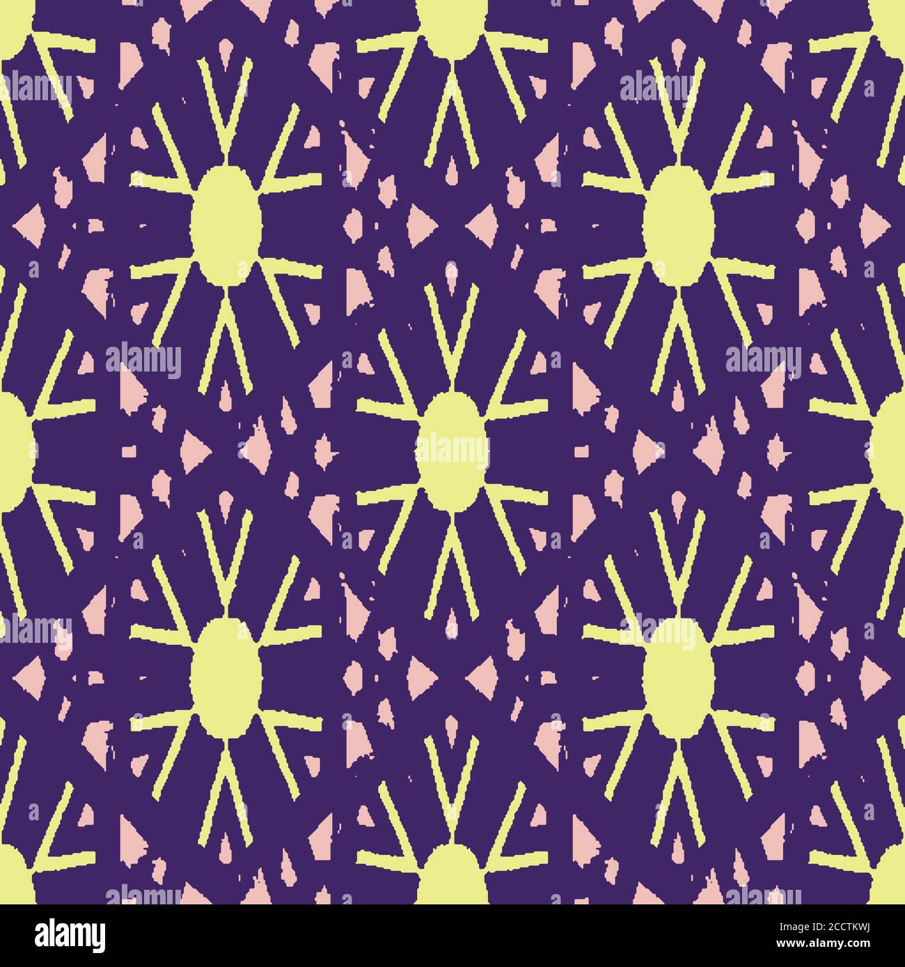 simple suns mosaic seamless vector pattern Stock Vector