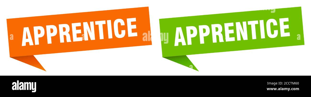 apprentice banner sign. apprentice speech bubble label set Stock Vector ...