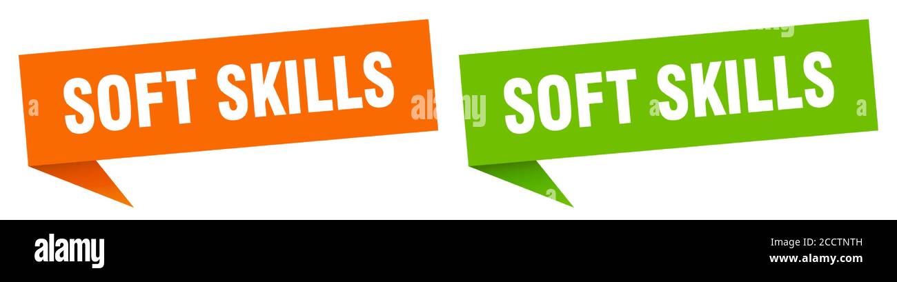 soft skills banner sign. soft skills speech bubble label set Stock ...