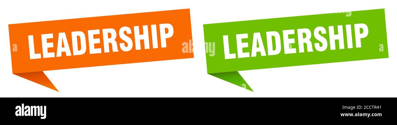 leadership banner sign. leadership speech bubble label set Stock Vector ...