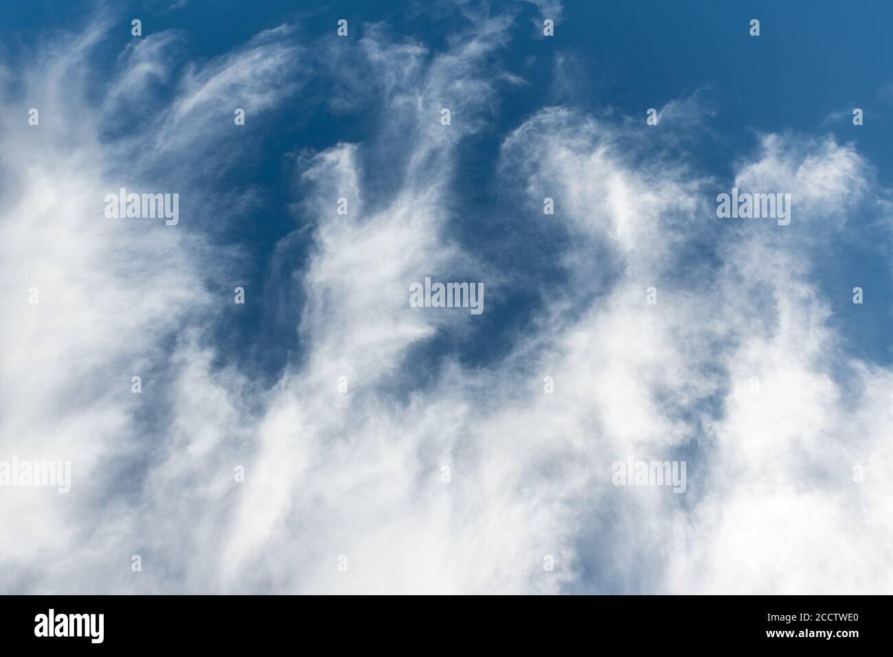 Beautiful bright blue sky fluffy white clouds hi-res stock photography ...