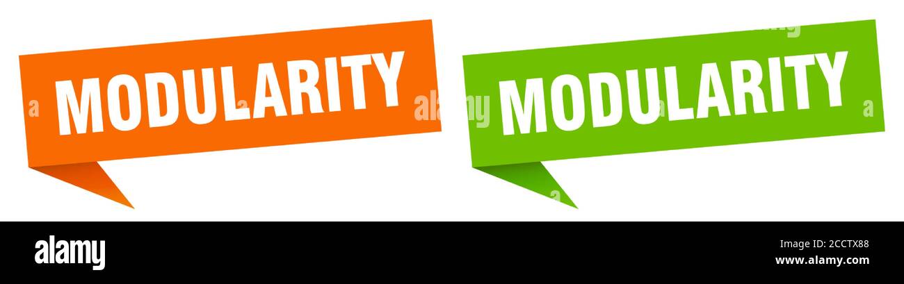 modularity banner sign. modularity speech bubble label set Stock Vector ...