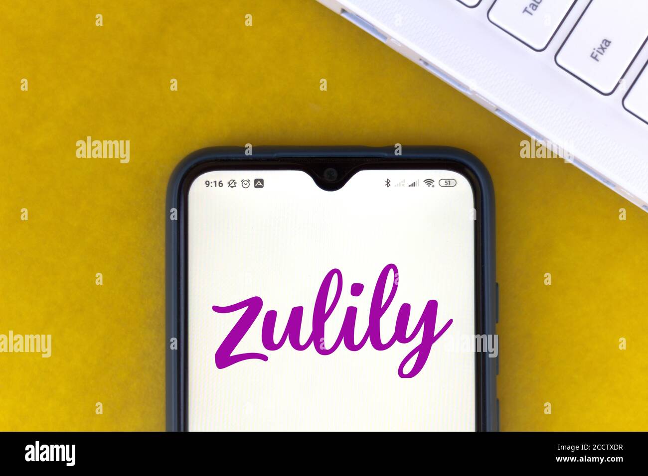 In This Photo Illustration The Zulily Logo Seen Displayed On A Smartphone Stock Photo Alamy