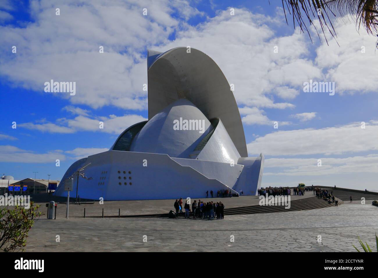 Tenerife, Canary islands, Spain; March 5th 2018: The Tenerife Auditorium 'Adán Martín' is the work of architect Santiago Calatrava Valls. It is locate Stock Photo