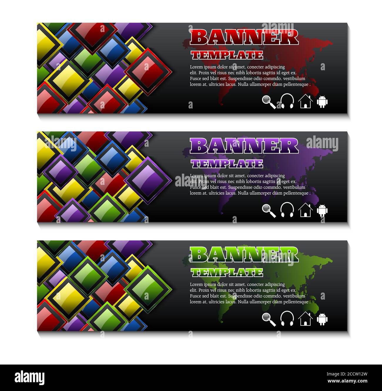 Banner template set Stock Vector
