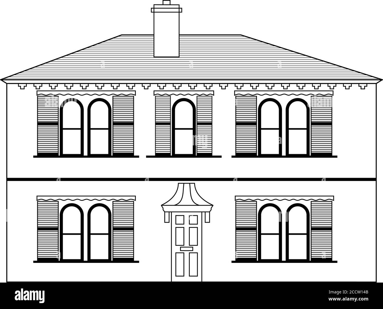 Vector Line Art Drawing Of A Georgian Mansion Suitable For Use As An Image On A Real Estate Agent S Or Property Developer Business Card Stock Vector Image Art Alamy