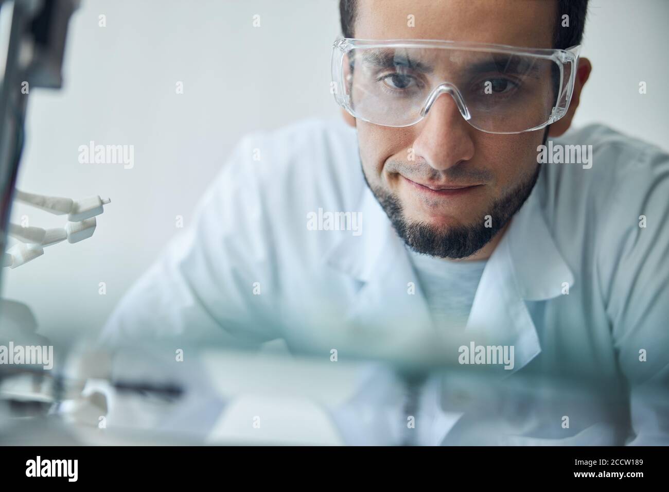 Young bearded man in lab hi-res stock photography and images - Alamy