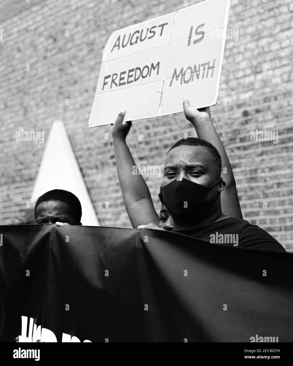 African emancipation day reparations Black and White Stock Photos ...