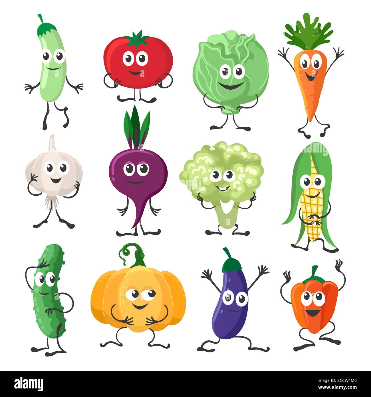 Vegetables characters set Stock Vector Image & Art Alamy