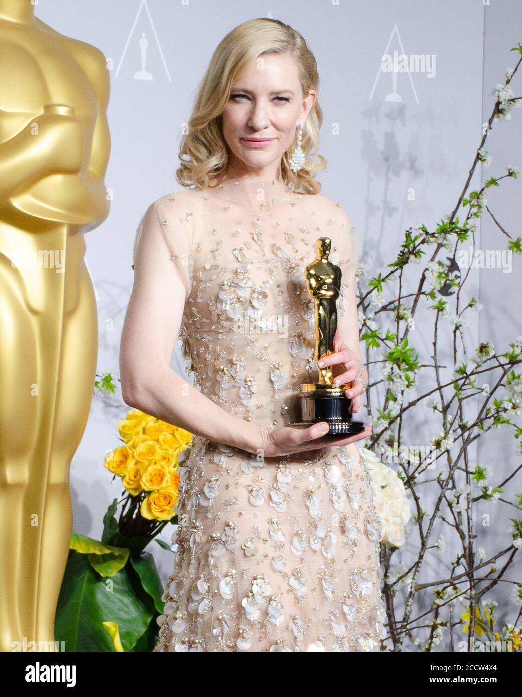 March 2, 2014, Hollywood, California, USA: Cate Blanchett poses in the press room during the Oscars at Loews Hollywood Hotel. (Credit Image: © Billy Bennight/ZUMA Wire) Stock Photo