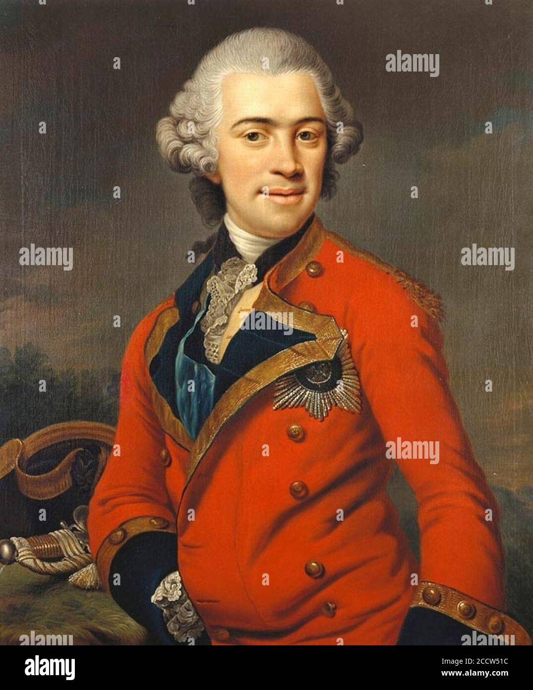 Johann Georg Ziesenis (1716-76) - Karl Ludwig Friedrich (1741-1816), Duke of Mecklenburg-Strelitz, later Grand Duke Carl II of Mecklenburg Strelitz Stock Photo