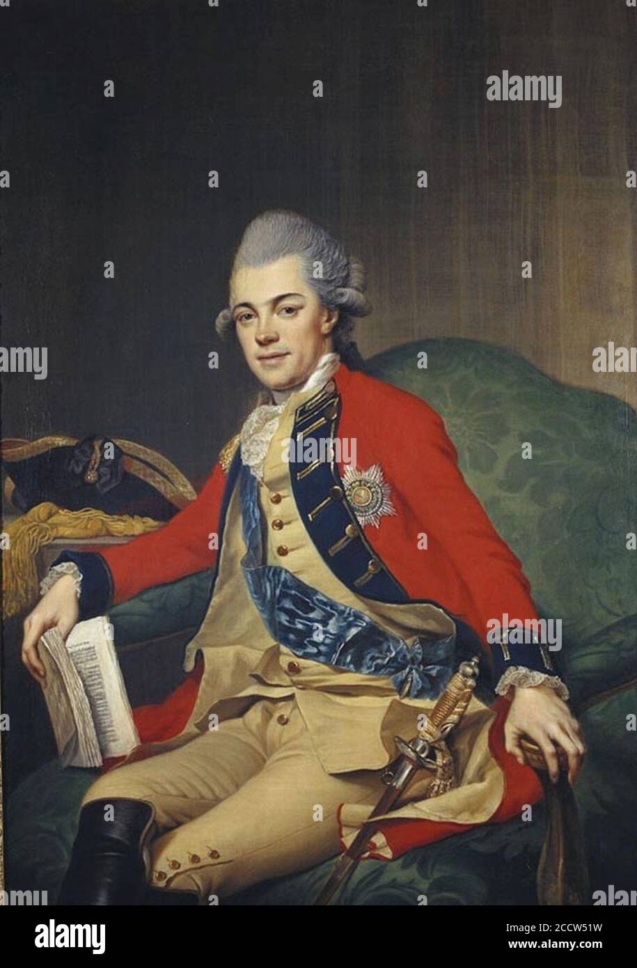 Johann Georg Ziesenis (1716-76) - Carl Ludwig Friedrich (1741-1816), Duke of Mecklenburg-Strelitz, later Carl II, Grand Duke of Mecklenburg-Strelitz Stock Photo