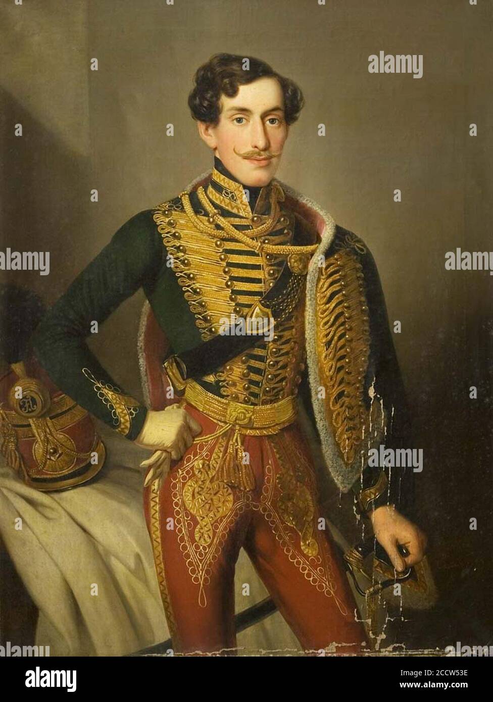 Johann Frankenberger - Österreichisches Standbildnis in Parade-Uniform. Stock Photo