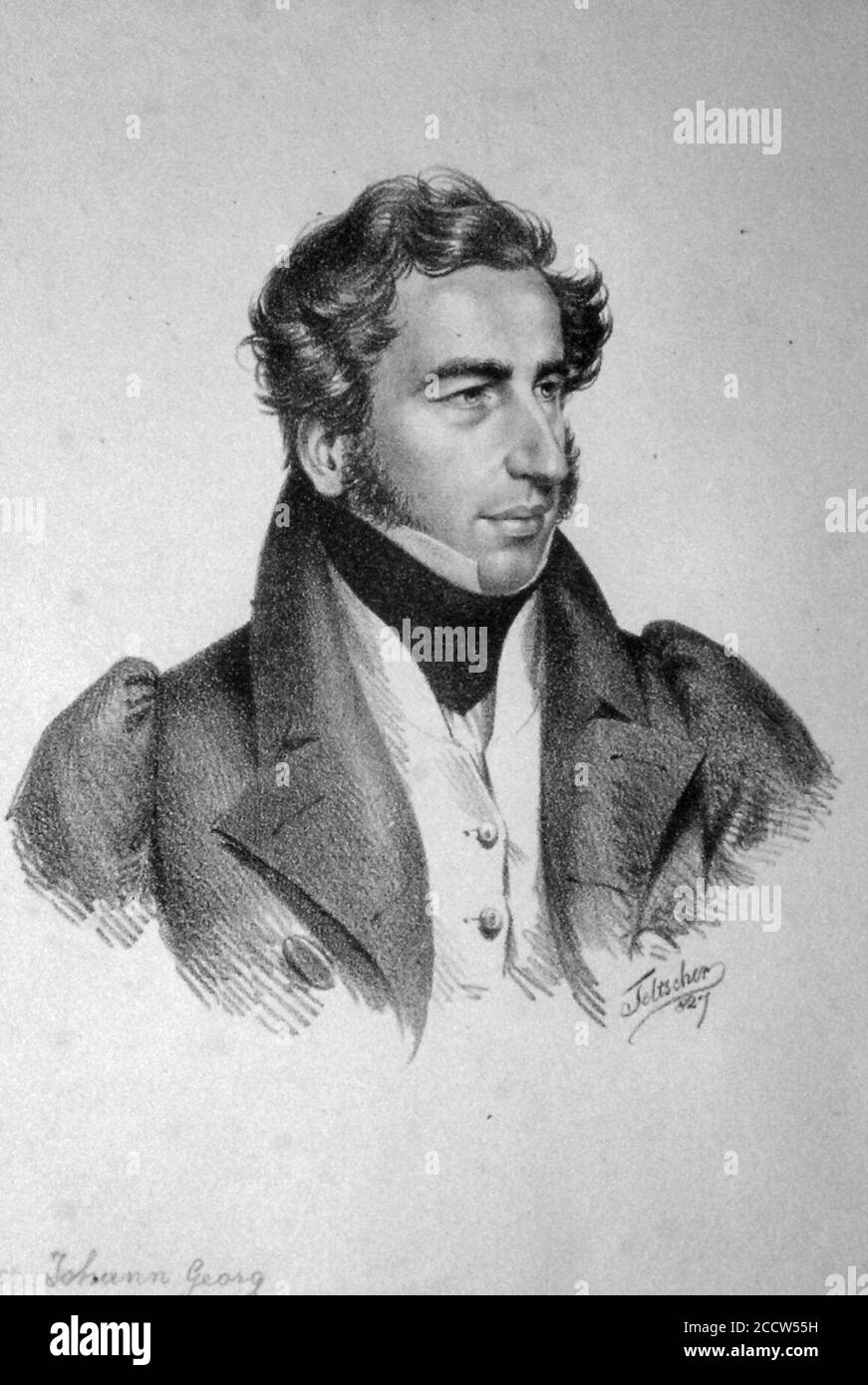 Johann Georg Walcher von Moltheim Litho. Stock Photo