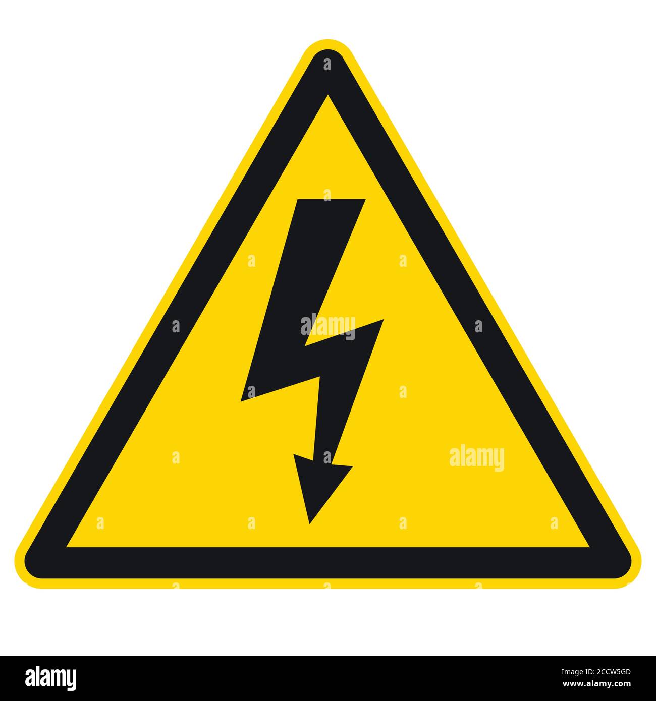 High Voltage Sign. Warning icon. Vector illustration Stock Vector