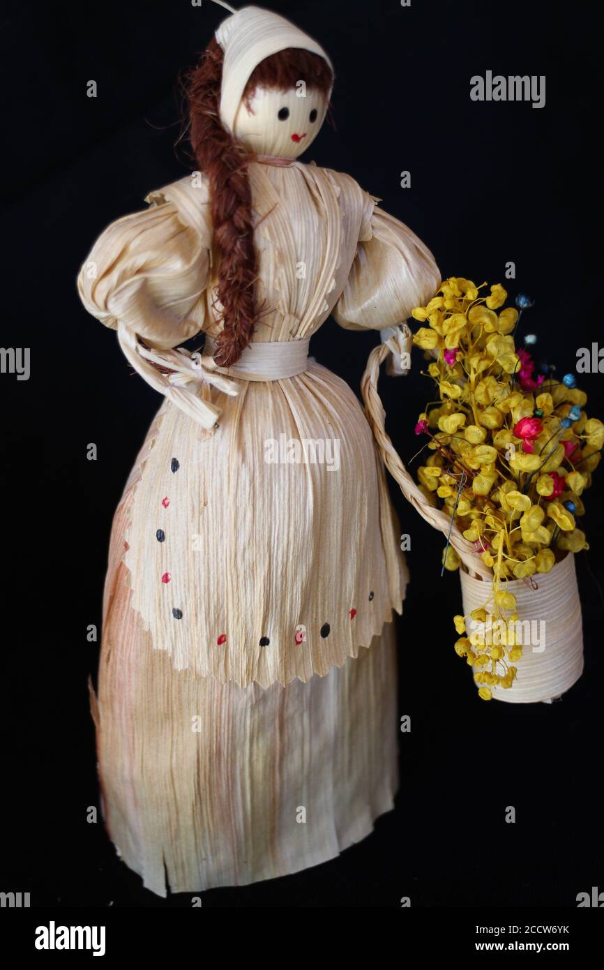 handmade dolls made with corn husk Stock Photo