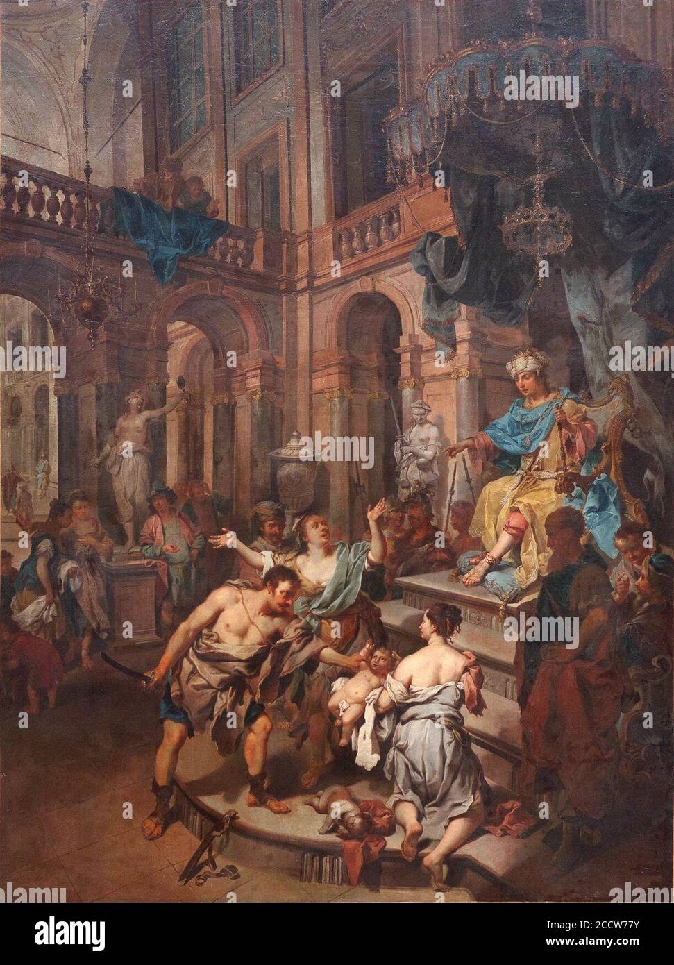 Johann-Conrad Seekatz 1760c Le jugement de Salomon Stock Photo - Alamy
