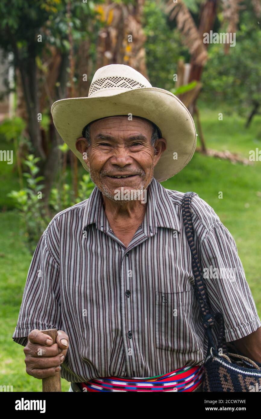 A Mayan farmer in San Pedro la Laguna, Guatemala. Stock Photo