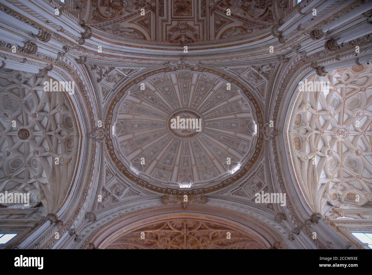 symmetry in the dome of the Spanish church Stock Photo Alamy