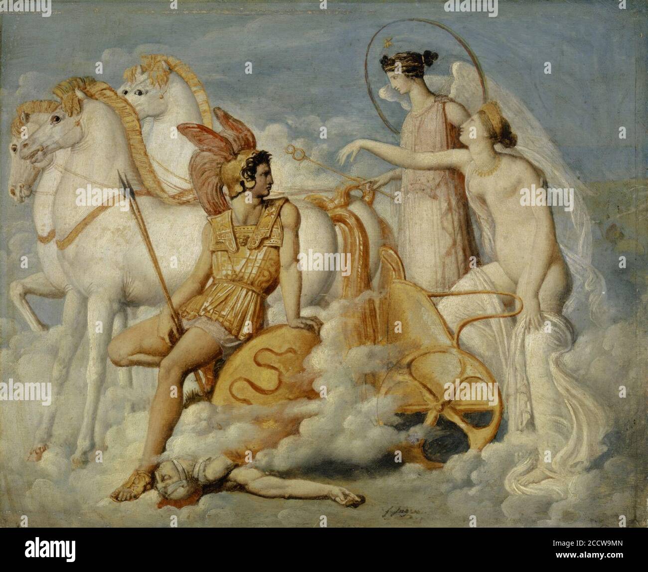 Jean Auguste Dominique Ingres - Venus, Injured by Diomedes, Returns to  Olympus Stock Photo - Alamy