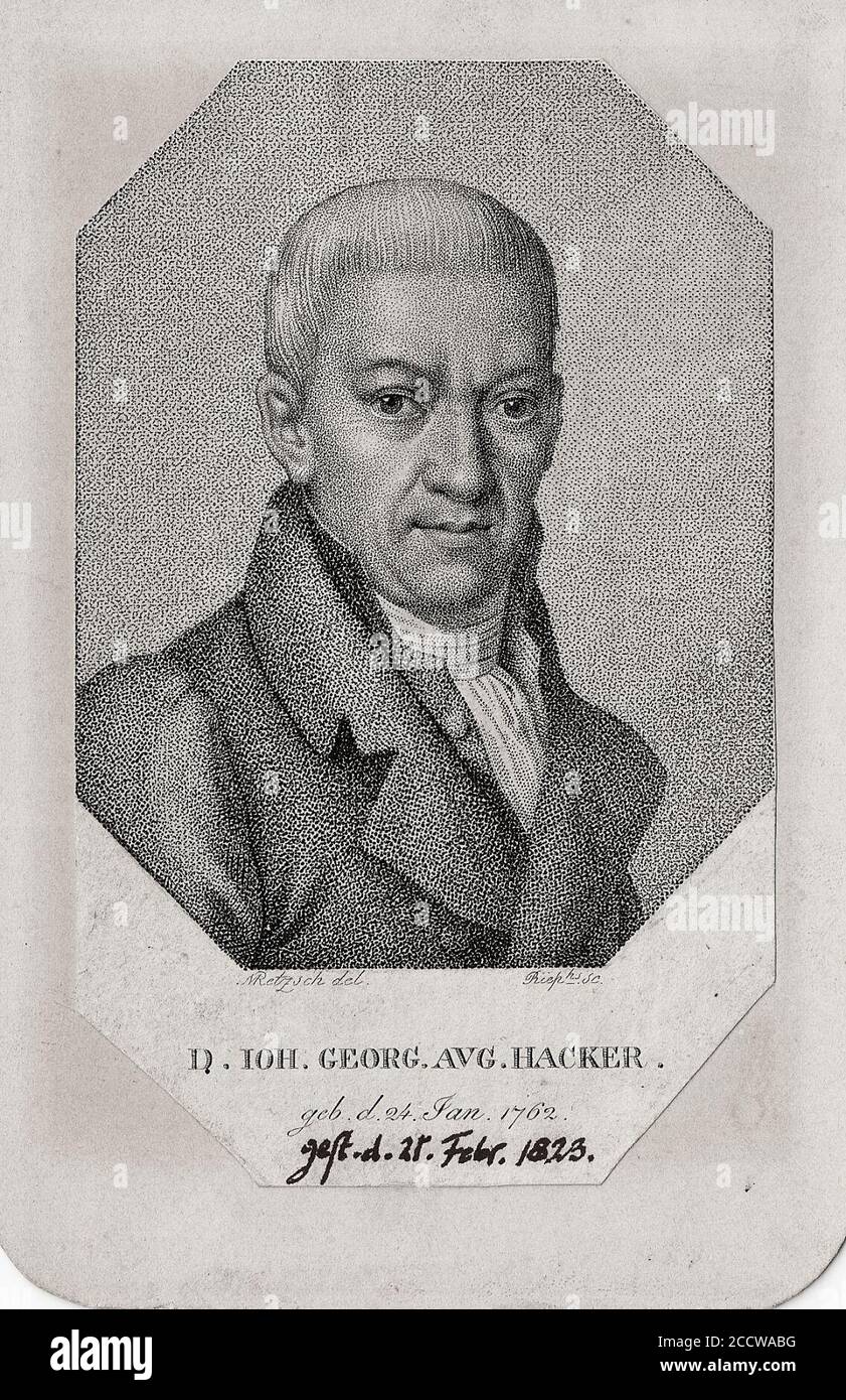 Johann Georg August Hacker. Stock Photo