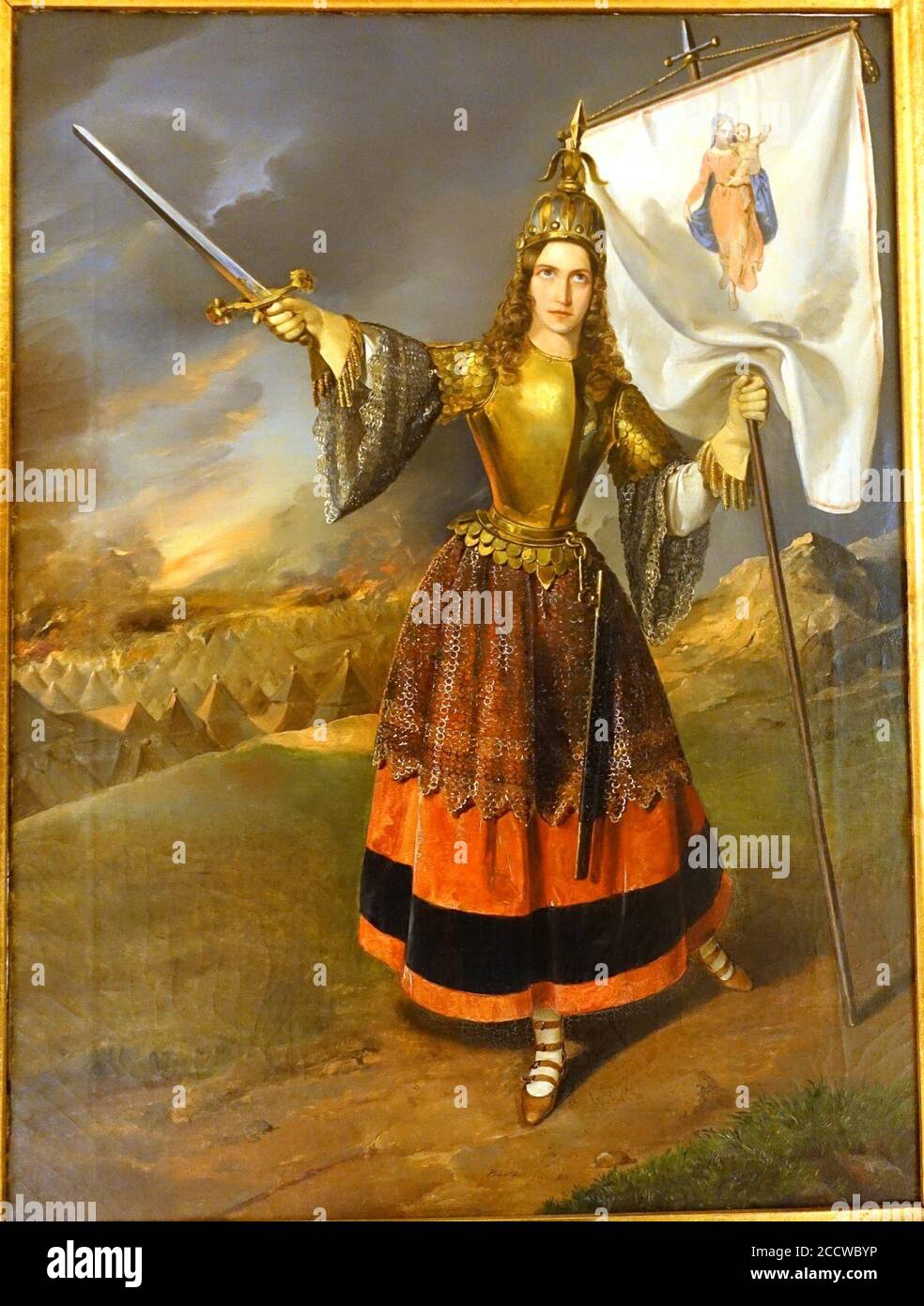 Johanna Christine Grosser as the Jungfrau von Orleans in the eponymous drama by Johann Christoph