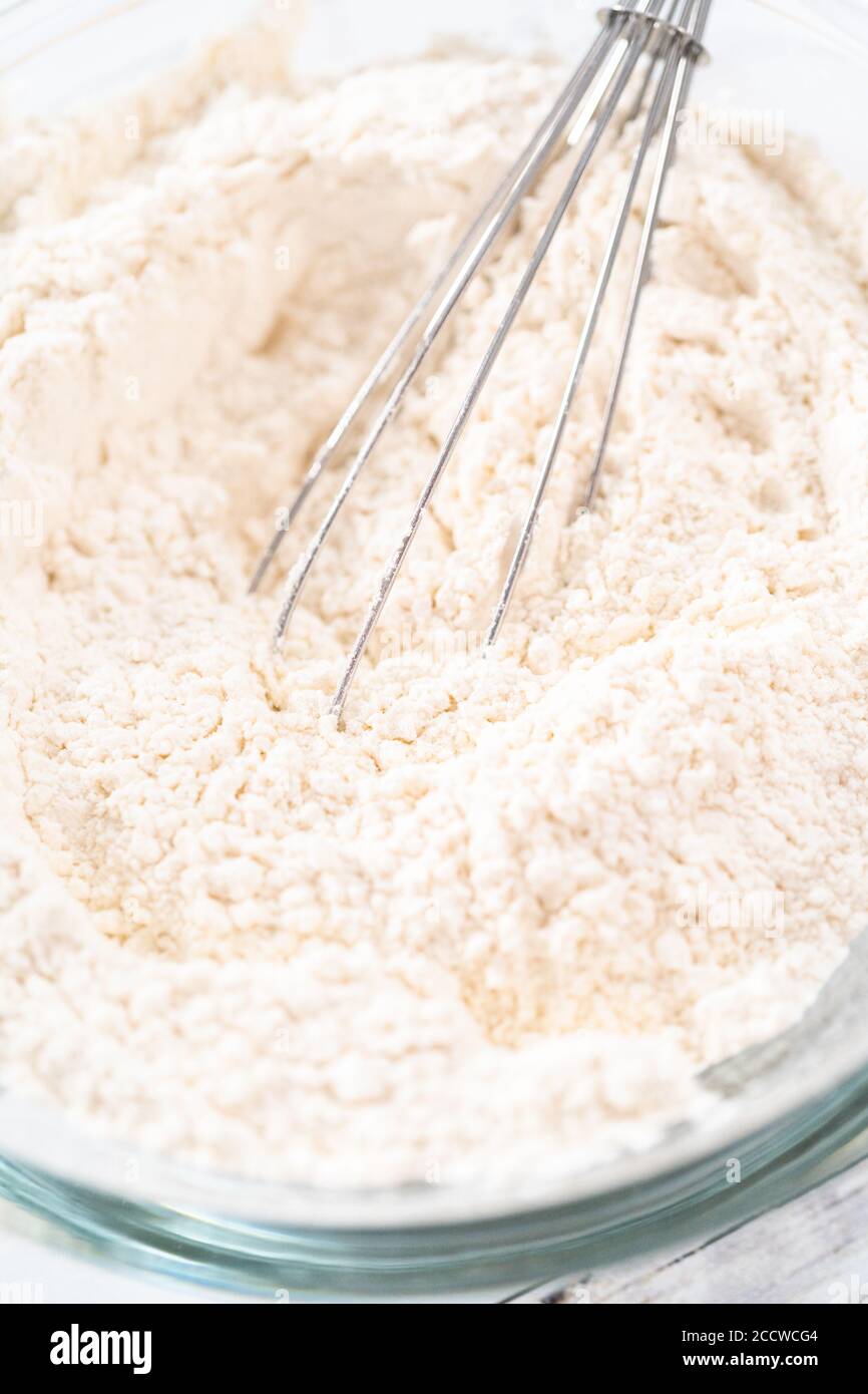 Preparing homemade pizza dough from allpurpose flour Stock Photo Alamy