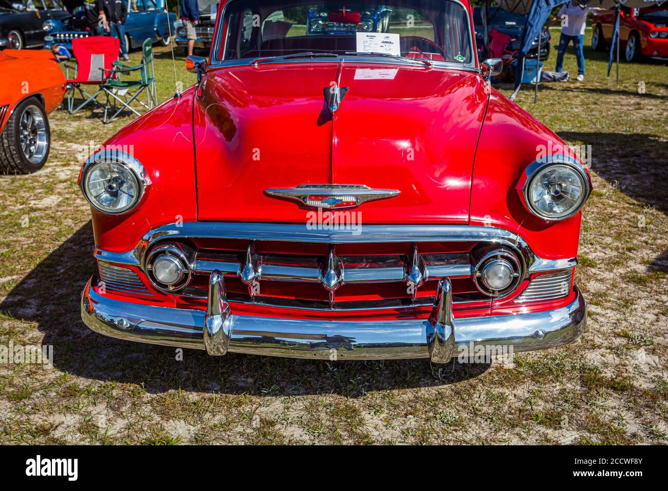 Savannah, GA / USA April 21, 2018 1953 Chevrolet 210 Sedan at a car