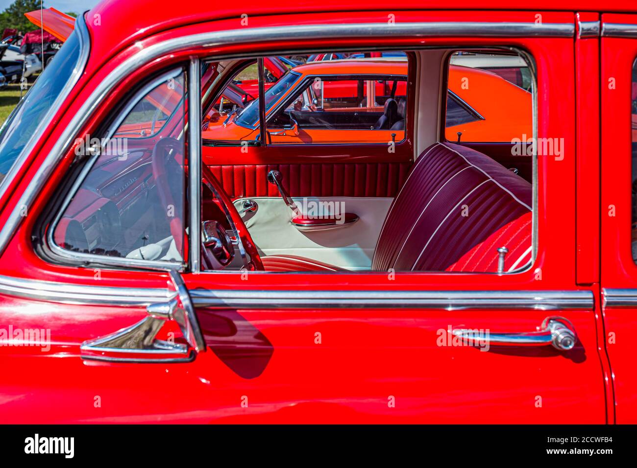 Savannah, GA / USA - April 21, 2018: 1953 Chevrolet 210 Sedan at a car show in Savannah, Georgia. Stock Photo