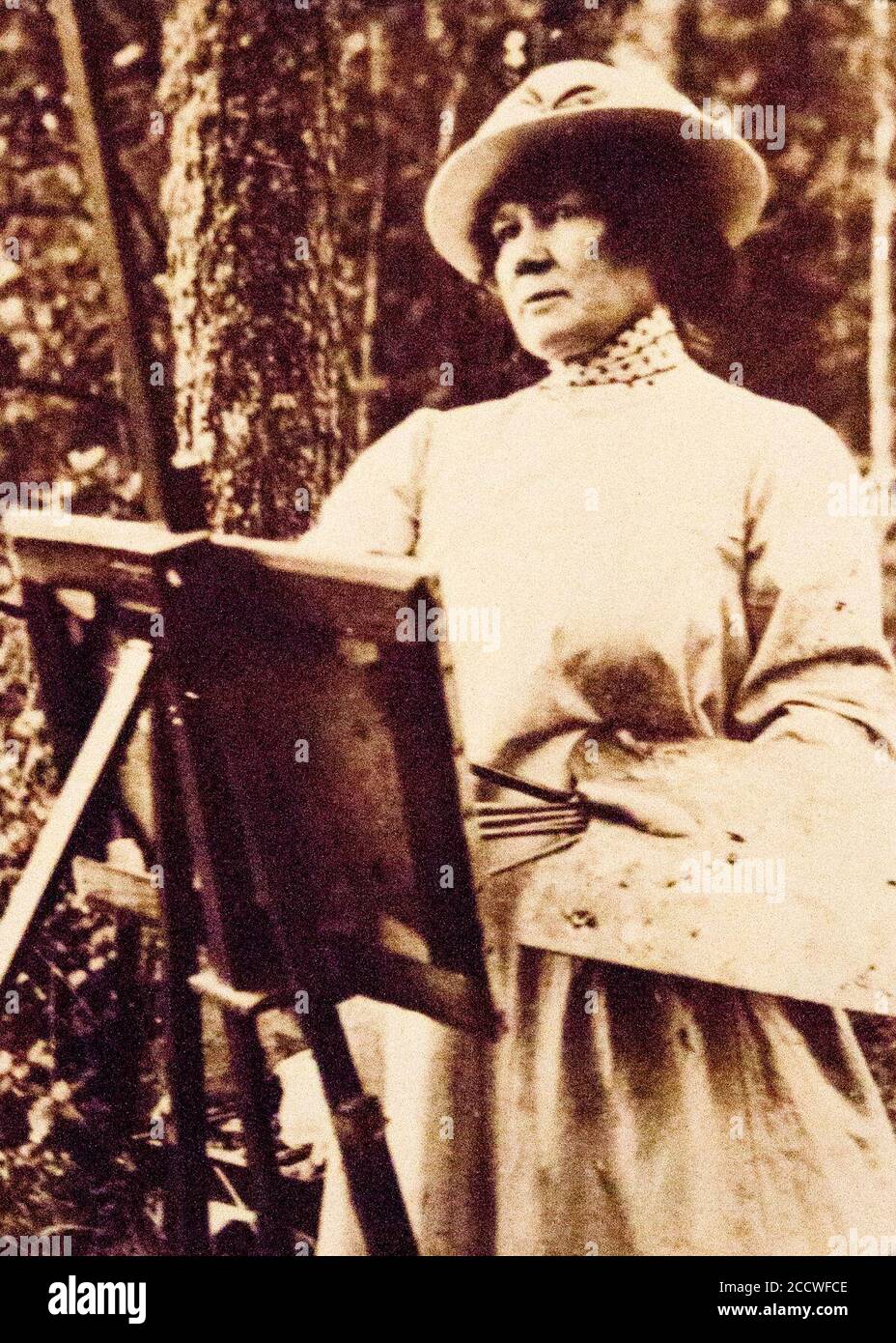 Jenny Nyström during painting Stock Photo - Alamy