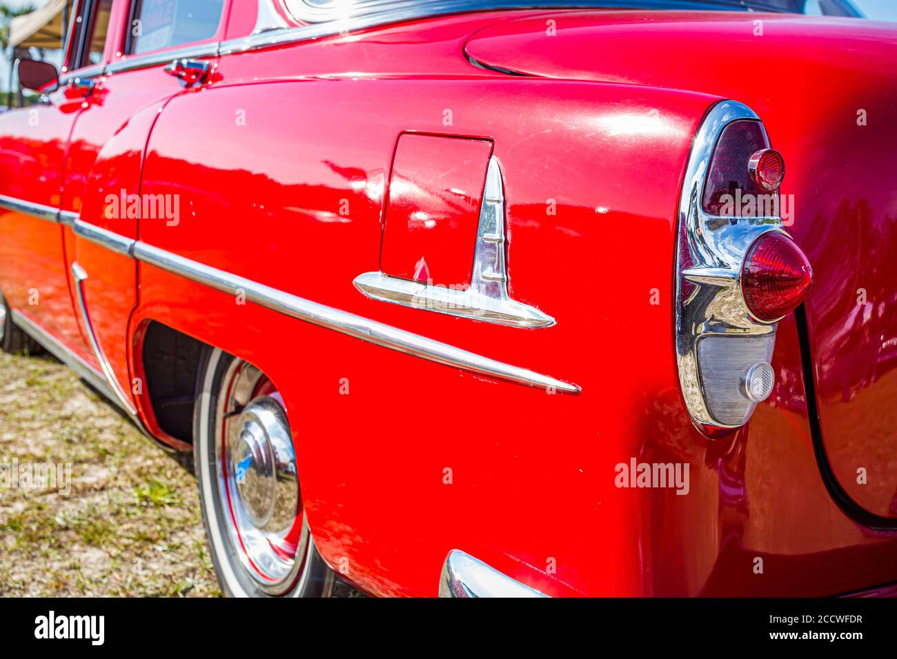 Savannah, GA / USA April 21, 2018 1953 Chevrolet 210 Sedan at a car