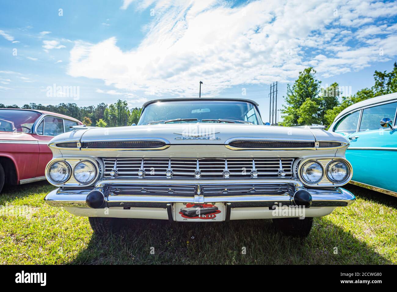 Savannah, GA / USA April 21, 2018 1959 Chevrolet Impala Convertible