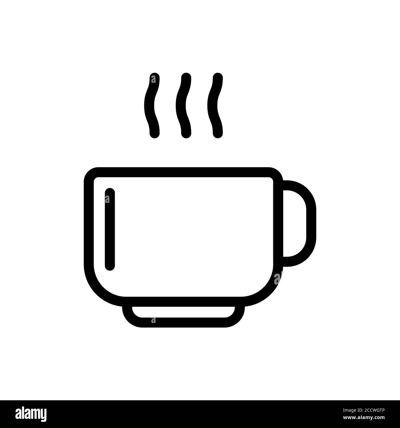 tea cup symbol line icon, Vector Illustration Stock Vector Image & Art