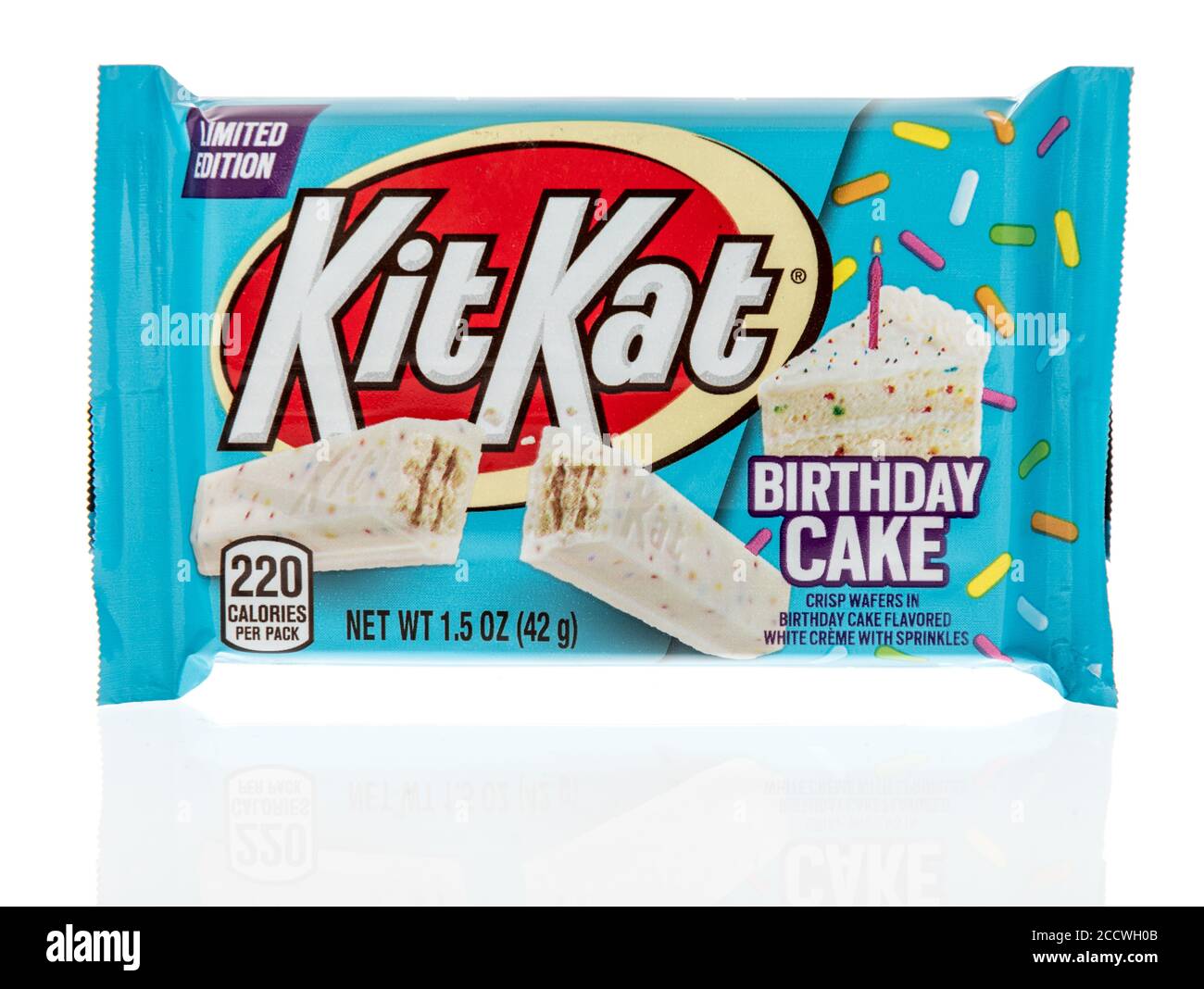 Winneconne , WI - 20 August 2020: A package of Kit Kat birthday cake