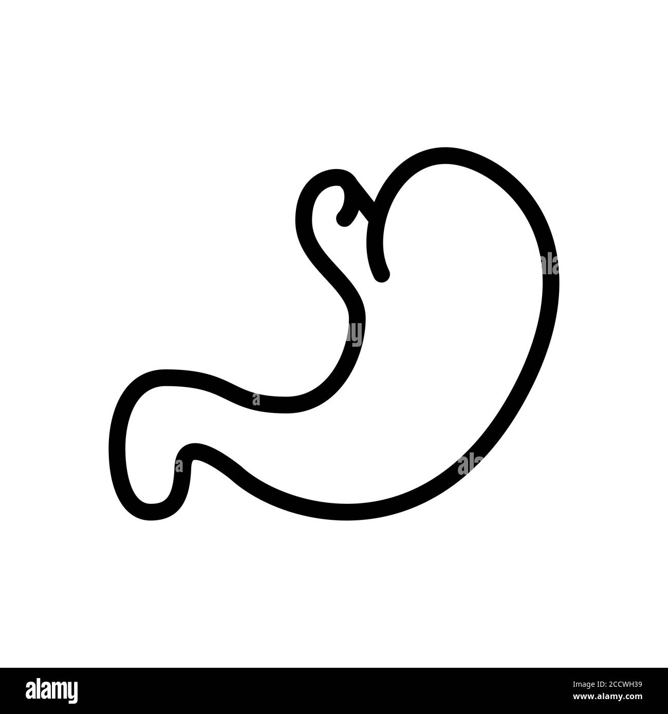 stomach symbol line icon, Vector Illustration Stock Vector Image & Art ...
