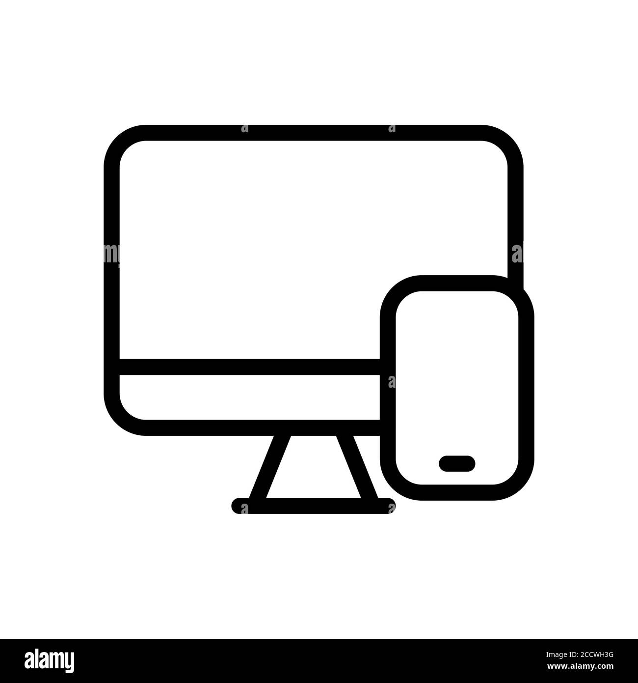 computer disk symbol line icon, Vector Illustration Stock Vector