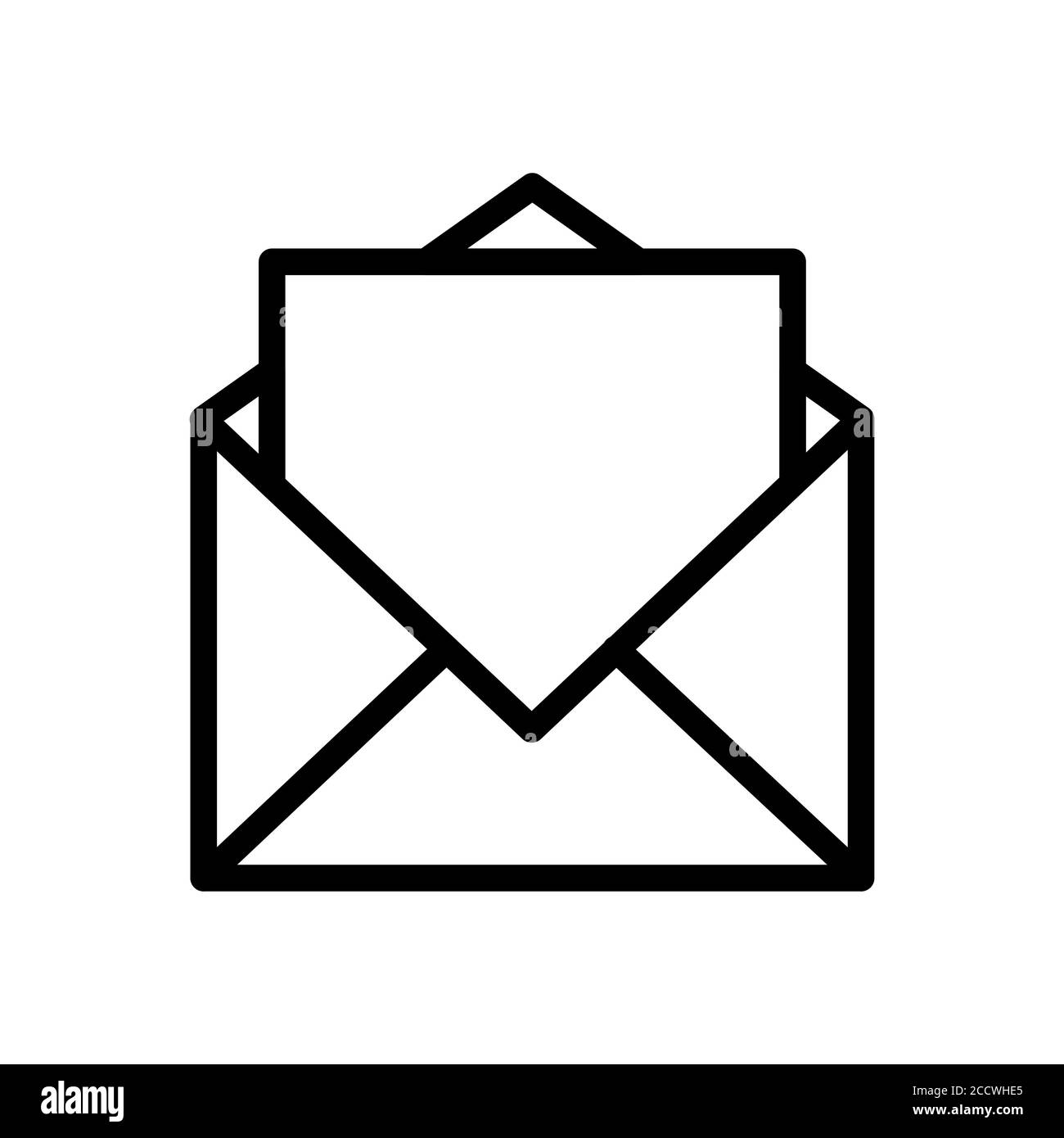 envelope icon. Line icon Vector Illustration Isolated On white ...