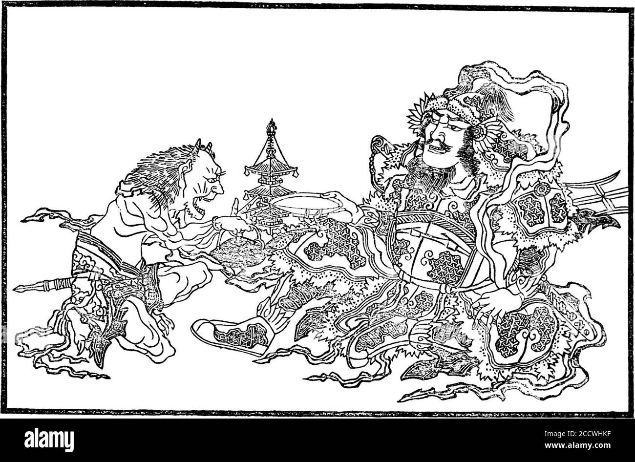 Japanese Wood Engravings1895077 Stock Photo Alamy