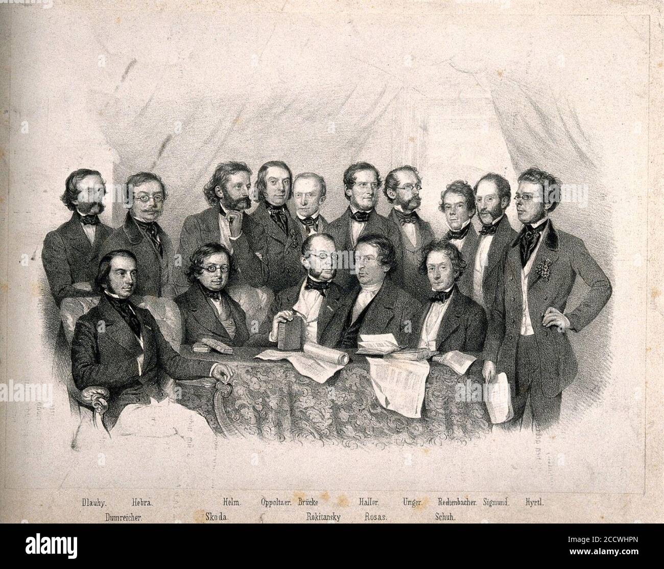 Johann Stadler - Professoren der Medizin-Fakultät der Universität Wien 1853. Stock Photo