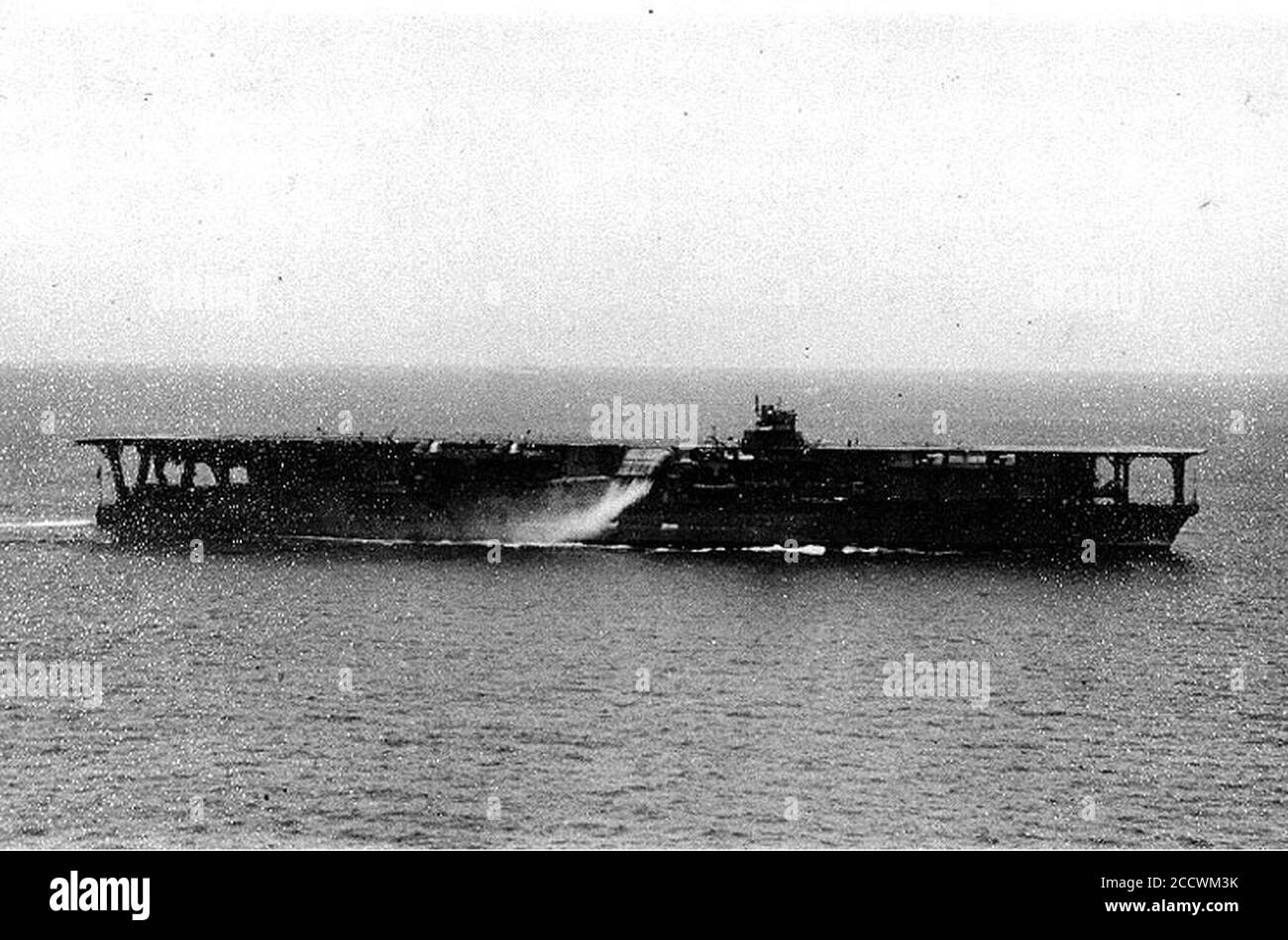 Japanese.aircraft.carrier.kaga (cropped). Stock Photo