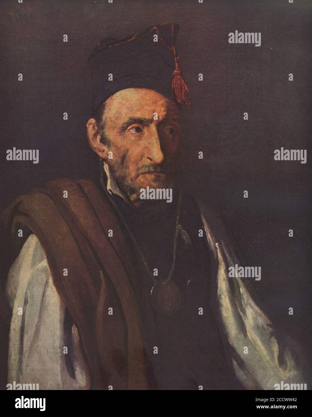 Jean Louis Théodore Géricault - Man with Delusions of Military Command. Stock Photo