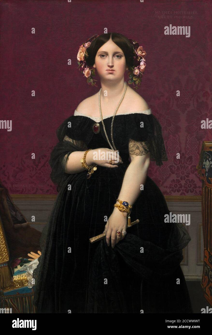 Jean-Auguste-Dominique Ingres - Madame Moitessier Stock Photo